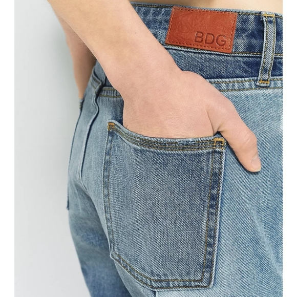 NWOT Urban Outfitters BDG Jessye Straight Leg Spliced Jeans - Picture 5 of 10